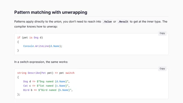 Discriminated unions in C# and .NET 11 (for real this time)