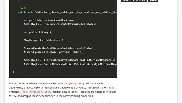 Automatically inject fakes in test fixture with FakeItEasy
