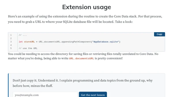 Swift Tip – Accessing a User’s Documents Directory with URL Extension