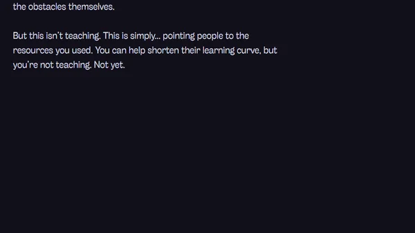 Why you learn when you teach