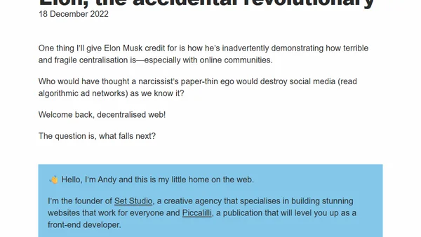 Elon, the accidental revolutionary