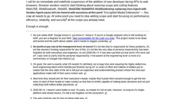 Web browsers need to stop