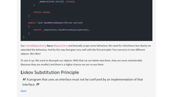 SOLID Principles in C#