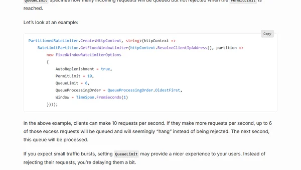 ASP.NET Core rate limiting middleware in .NET 7