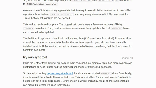 Tracking dotfiles