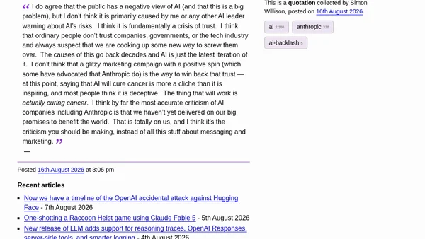 Quoting Dario Amodei