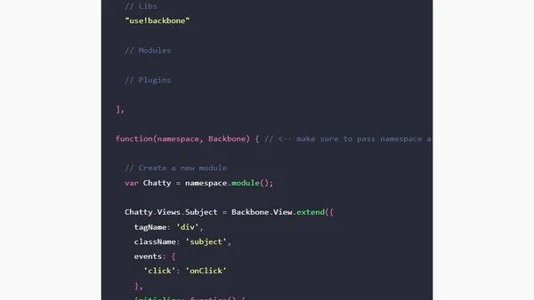 Backbone Events: Framework Communication
