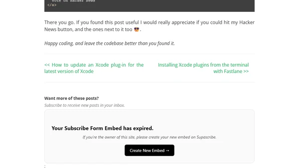 Hacker News Button