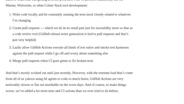 Pondering Continuous Integration in our new AI World Order