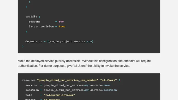 Configuring Cloud Run with Terraform