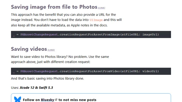 How to save image into Photos