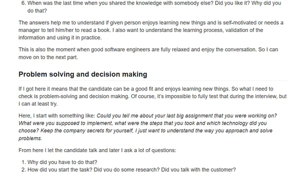 My way of Conducting an Interview