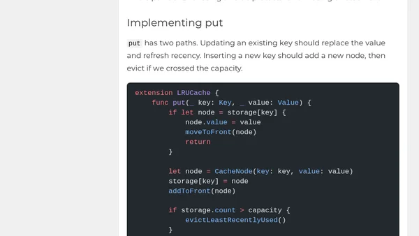 Build An LRU Cache In Swift