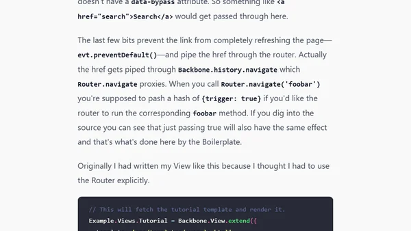 Exploring the Backbone Router and History API