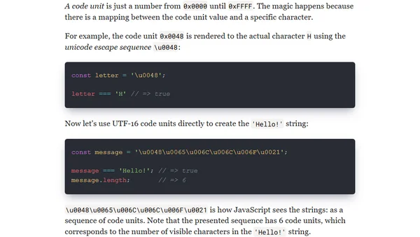 What Actually is a String in JavaScript?