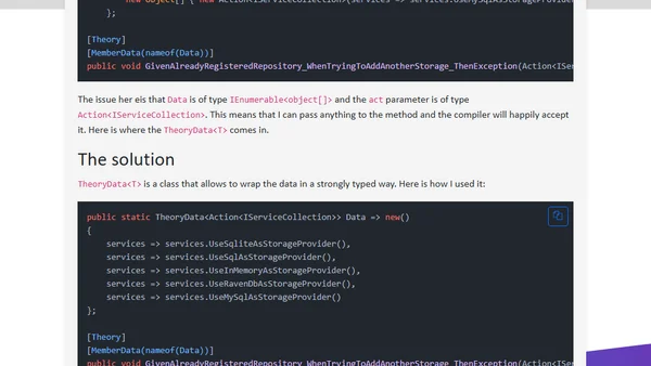 Typesafety in xUnit with TheoryData<T>