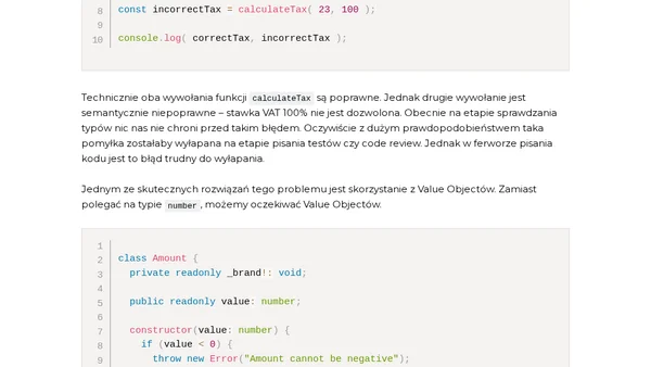 Entity i Value Object w Domain-Driven Design