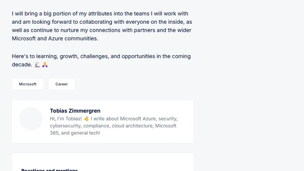 I'm working at Microsoft