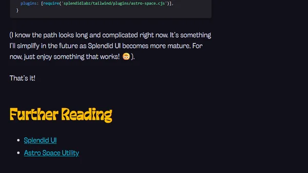 Splendid Astro Spacing — A Tailwind Utility for Astro
