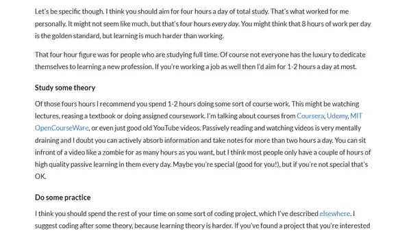 Studying programming: pace yourself