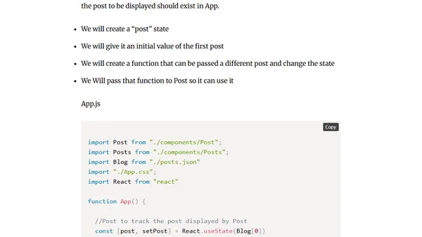 React 101 - Basic JSON Blog from 0 to deployment
