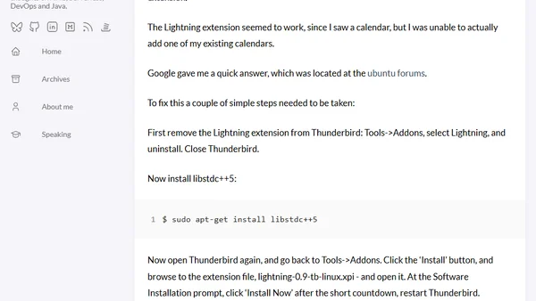 Mozilla lightning in Ubuntu Jaunty