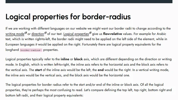 Logical Border Radius