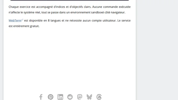 Apprendre les commandes Linux et Git directement dans votre navigateur avec WebTerm