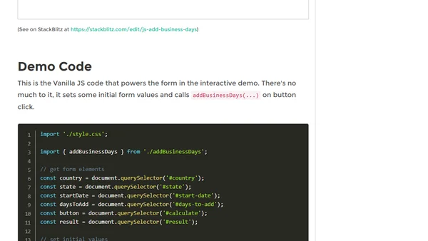 JavaScript - Add Business Days to Date (exclude Holidays & Weekends)