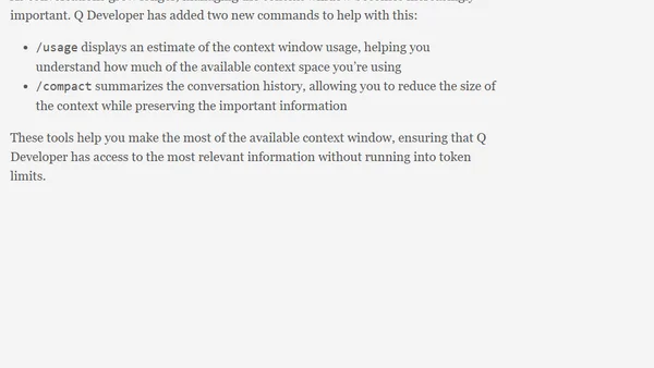 Exploring the latest features of the Amazon Q Developer CLI