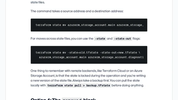 Refactoring Terraform: Moving Resources Without Destroying Them