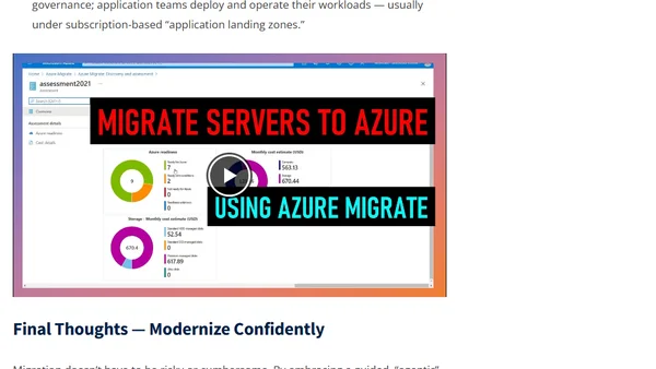 Reimagine Migration: Agentic Platform Landing Zone with Azure Migrate 🚀