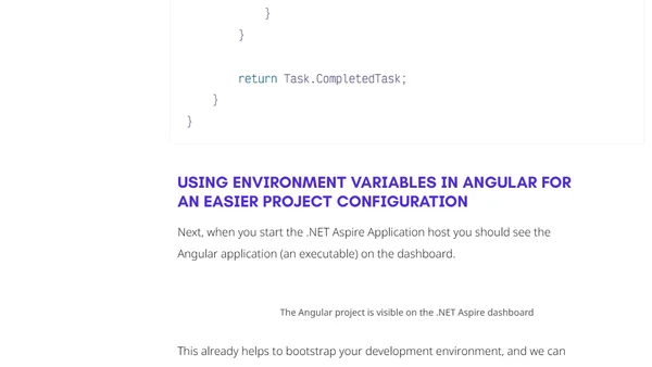 How to include an Angular Project within .NET Aspire