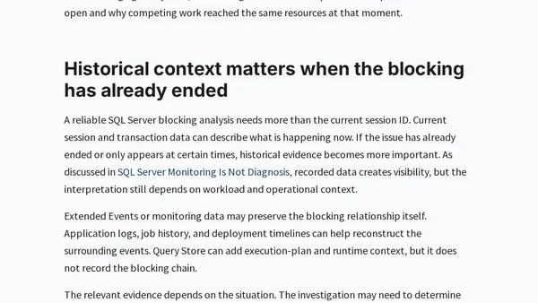 SQL Server Blocking: What the Head Blocker Does Not Tell You