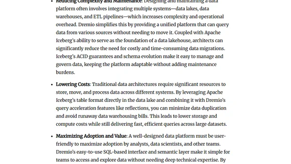 Why Data Analysts, Engineers, Architects and Scientists Should Care about Dremio and Apache Iceberg