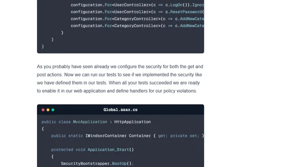 Secure your web app fluently