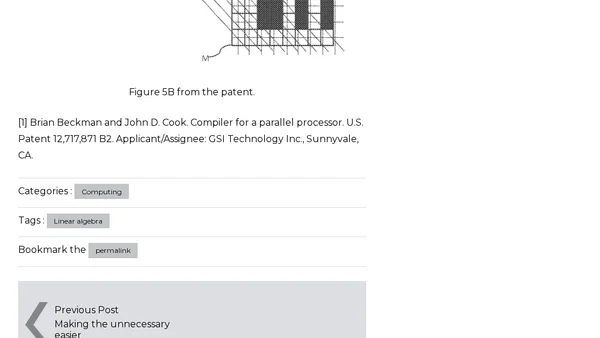 Patented application of linear algebra