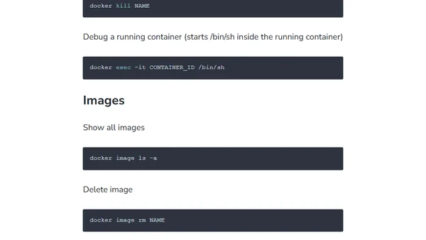 Docker Cheat Sheet
