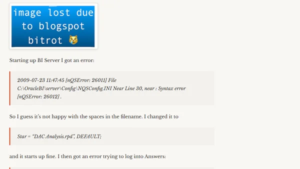 Mark Rittman's OBIEE repository for DAC