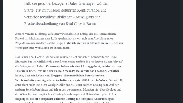 Real Cookie Banner: Wie das Opt-in Cookie Banner für WordPress entstand