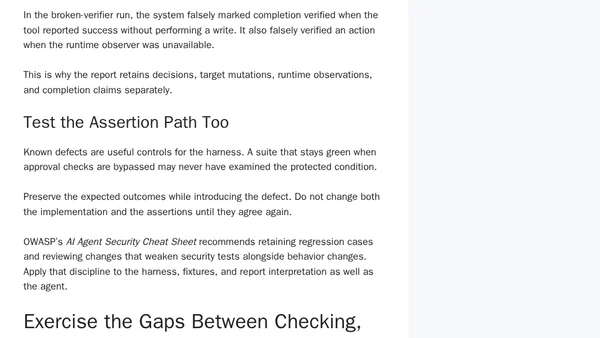 Testing the AI Agent Execution Gate: From Review Scores to Control Evidence