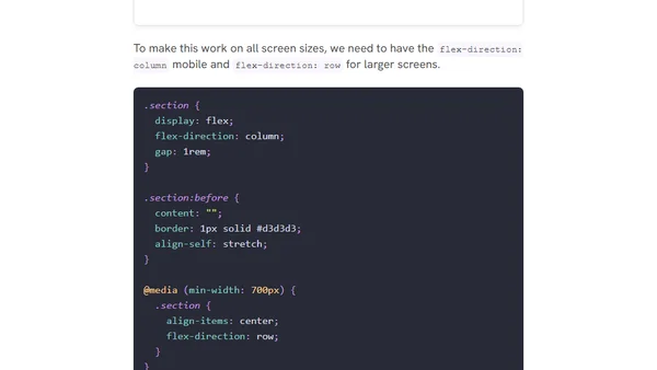 Flexbox Dynamic Line Separator