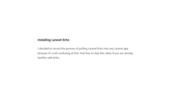 [Video] Real-time Livewire w/ Laravel Echo &amp; Pusher
