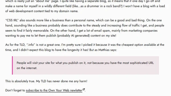Owning Your Web