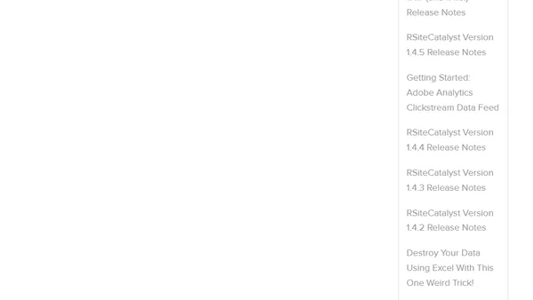 RSiteCatalyst Version 1.4.16 Release Notes