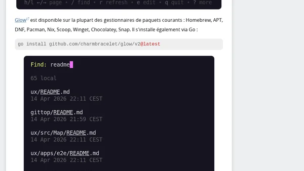 Lire des fichiers Markdown dans le terminal avec mise en forme