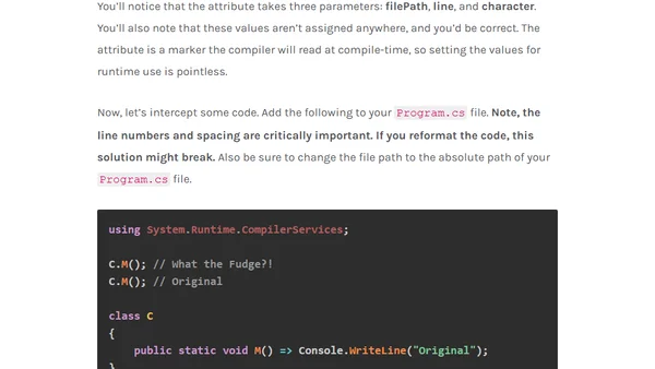 .NET 8 Interceptors