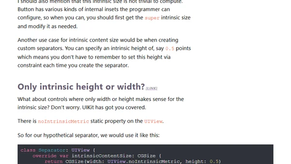 What is intrinsic content size and why care?