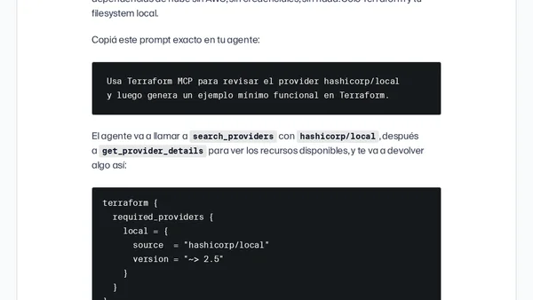 Terraform MCP Server: tu IA ya sabe leer el Registry (y vos podés tomar mate)