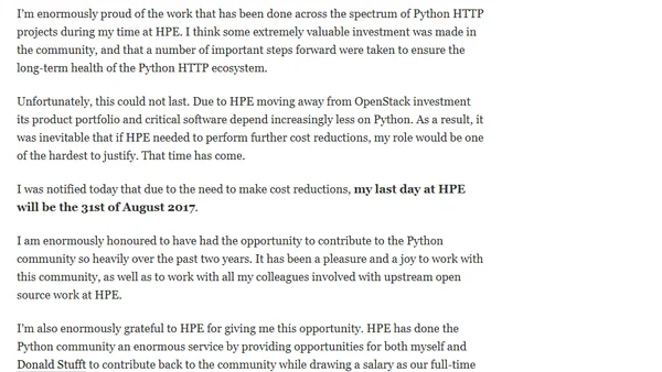 Leaving HPE